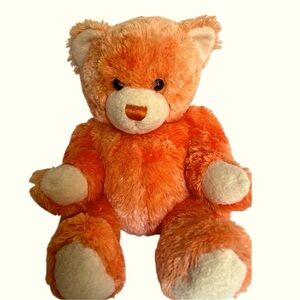 Adorable Stuffed Soft Orange Bear with Cream Accents by Build a Bear.